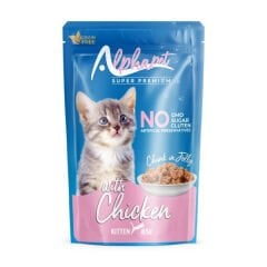 Alphapet Jöle İçinde Parça Tavuk Etli Pouch Yavru Konserve Kedi Maması 85 Gr 1 Adet