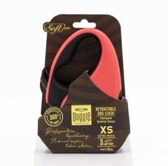 Doggie Soft Otomatik Köpek Uzatma Tasması Xsmall Pembe 12 Kg 3 Mt