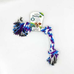 Euro Dog Üç Düğümlü Diş Kaşıma İpi Köpek Oyuncağı Beyaz/Mavi/Mor 30 Cm
