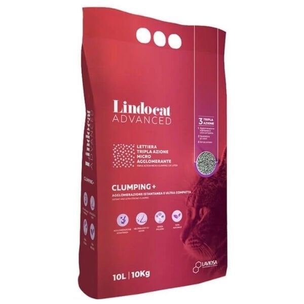 Lindocat Advanced Ekstra Güçlü Topaklanan Kokusuz Gri Kedi Kumu 1 Adet 10 Lt
