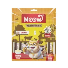 Moow Tavuklu ve Keçi Sütlü Yetişkin Sıvı Kedi Ödül Maması 30x12 Gr