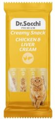 Dr.Sacchi Creamy Sıvı Tavuklu Ciğerli Kedi Ödülü 4 Lü