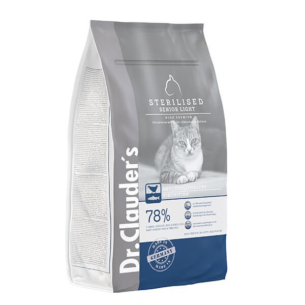 Dr.Clauders Senior Light Sterilised High Premium Tavuk ve Balıklı Yaşlı Ve Diyet Kısır Kedi Maması 400 Gr