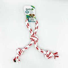 Euro Dog Üç Düğümlü Halka Şeklinde Diş Kaşıma İpi Köpek Oyuncağı Kırmızı/Beyaz 30 Cm