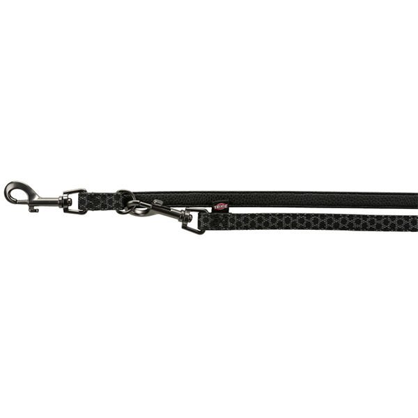 Trixie Reflektörlü Ayarlanabilir Köpek Gezdirme Kayışı Siyah XS-S 2M (15mm)