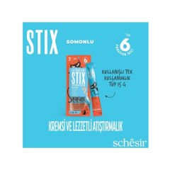 Schesir Cat Stick Somonlu Sıvı Kedi Ödül Maması 1 Adet 6x15 Gr