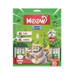 Moow Yengeçli Istakozlu ve Keçi Sütlü Yetişkin Sıvı Kedi Ödül Maması 30x12 Gr