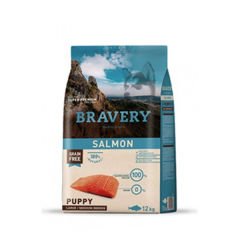 Bravery Orta ve Büyük Irk Somonlu Tahılsız Yavru Köpek Maması 12 Kg