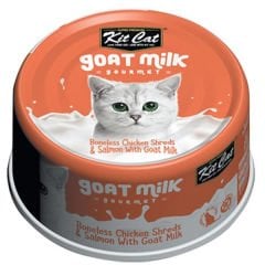 Kit Cat Keçi Sütlü Tavuklu ve Somonlu Tahılsız Yetişkin Kedi Konservesi 70 Gr