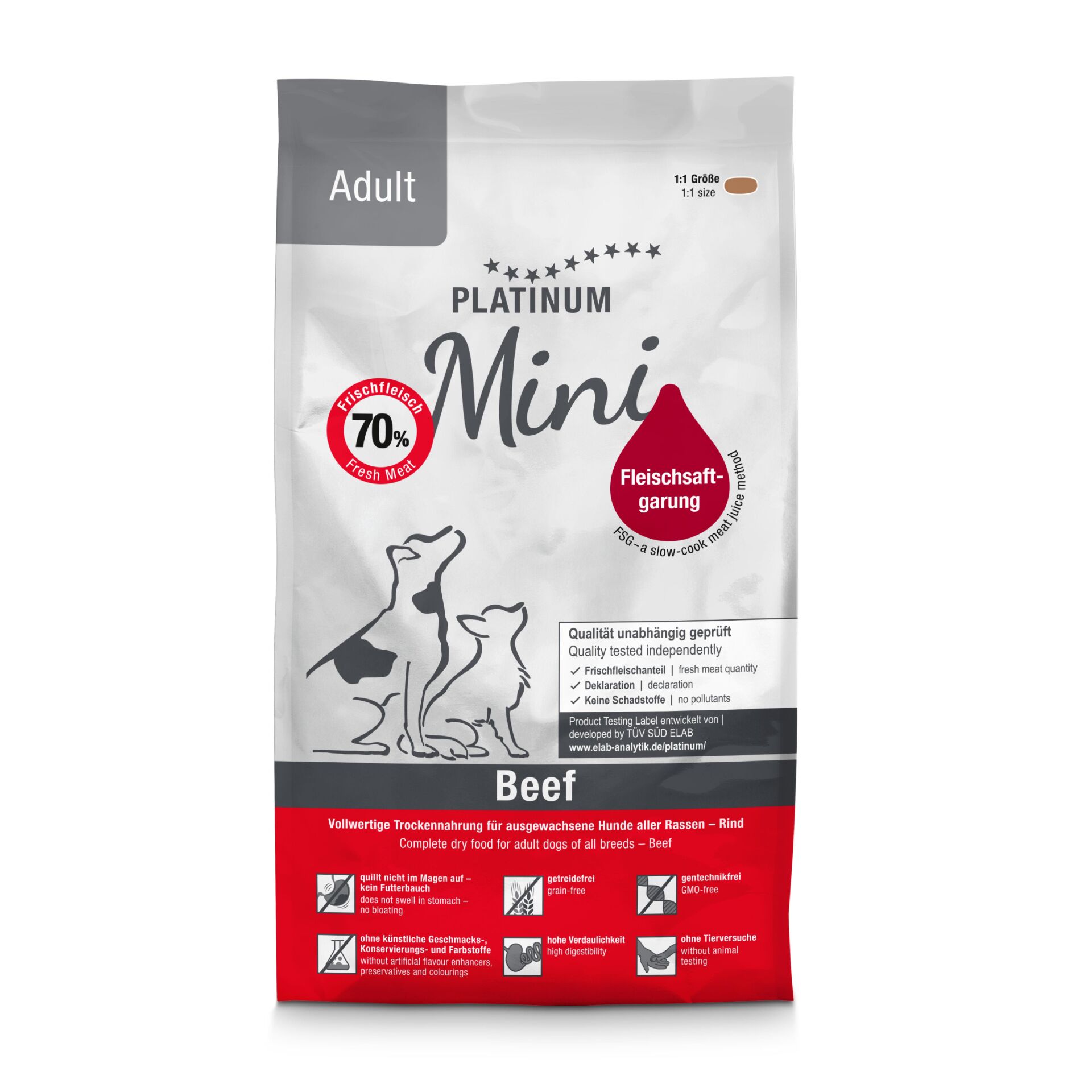 Platinum Mini Sığır Etli Yetişkin Köpek Maması 900 Gr