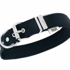 Doggie Comfort Dokuma Kemikli Köpek Boyun Tasması Large Siyah 3x47-55 Cm