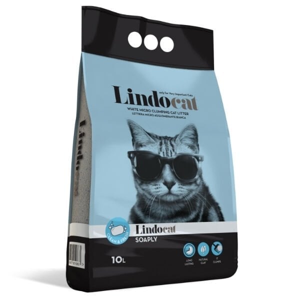 Lindocat Soaply Marsilya Sabunlu İnce Taneli Kedi Kumu 1 Adet 10 Lt
