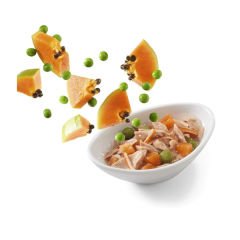 Schesir Salad Ton Balığı Surimi Papaya ve Bezelyeli Yetişkin Konserve Kedi Maması 85 Gr