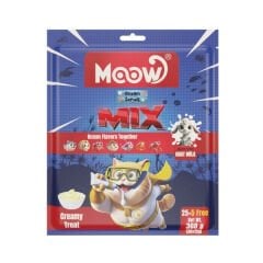 Moow Karışık 7 Lezzetli Okyanus Serisi Keçi Sütlü Yetişkin Sıvı Kedi Ödül Maması 30x12 Gr