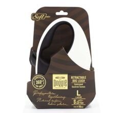 Doggie Soft Otomatik Köpek Uzatma Tasması Large Beyaz 50 Kg 5 Mt