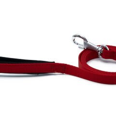 Doggie Comfort Dokuma Köpek Gezdirme Tasması Medium Kırmızı 1.5x160 Cm