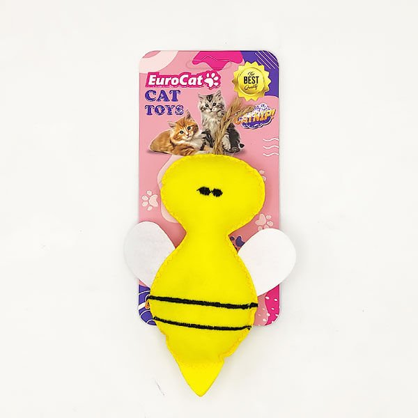 Euro Cat Toys Peluş Arı Kedi Oyuncağı Sarı