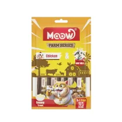 Moow Tavuklu ve Keçi Sütlü Yetişkin Sıvı Kedi Ödül Maması 1 Adet 6x12 Gr