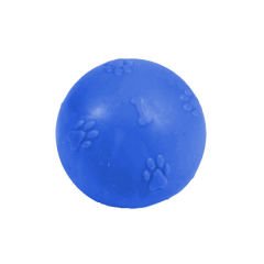 Petpretty Kauçuk Top Pati Desenli Köpek Oyuncağı Xl 8 Cm Lacivert