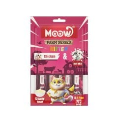 Moow Tavuklu ve Keçi Sütlü Yavru Sıvı Kedi Ödül Maması 6x12 Gr