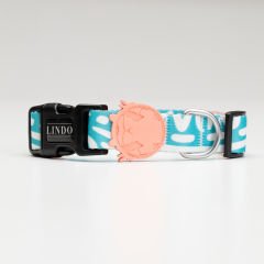Lindo Dogs Touch Köpek Boyun Tasması Beyaz/Mavi Medium