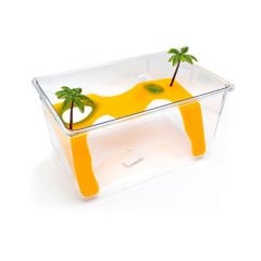 Langhu Sürüngen Kaplumbağa Kabı Sarı 32.5x21.5x16.5 Cm