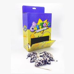 Wonpet Yumuşak Fare Leopar Peluş Kedi Oyuncağı Renkli 60 Adet 6 Cm