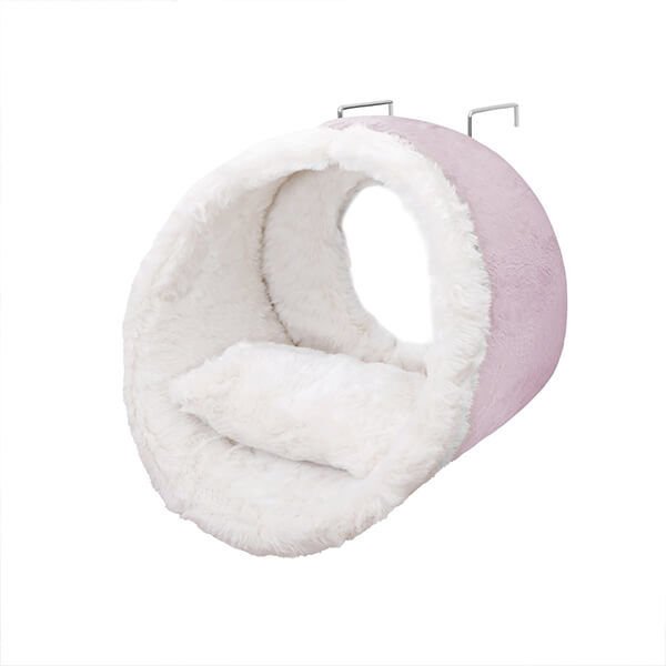 Glipet Kalorifer Üstü Askılı Yastıklı Peluş Kedi Yatağı 42 cm Pembe-Beyaz