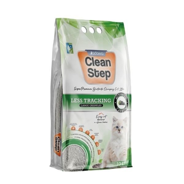 Clean Step Less Tracking Patilere Yapışmayan Kalın Taneli Topaklanan Bentonit Kedi Kumu 10 Lt
