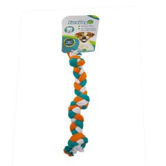 Euro Dog Köpek Diş Kaşıma İpi 3 Düğümlü Turuncu/Yeşil/Beyaz 25 Cm