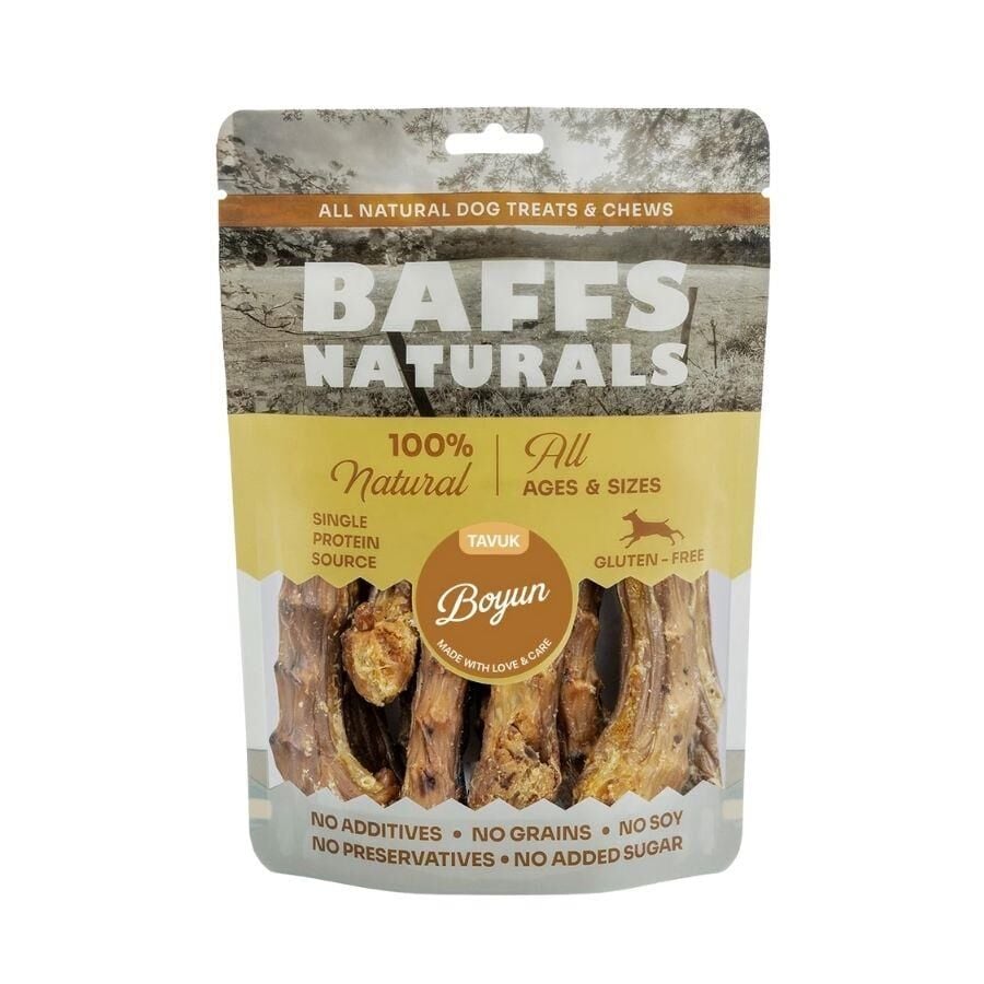 Baffs Naturals Kurutulmuş Tavuk Boynu Köpek Ödülü 100 gr