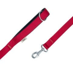 Doggie Comfort Dokuma Köpek Gezdirme Tasması Medium Kırmızı 2.5x120 Cm