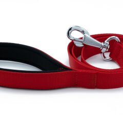 Doggie Comfort Dokuma Köpek Gezdirme Tasması Medium Kırmızı 2.5x120 Cm