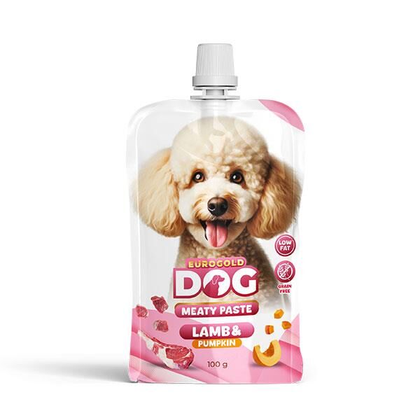 Eurogold Taze Kuzulu ve Balkabaklı  Köpek Et Ezmesi 90 gr