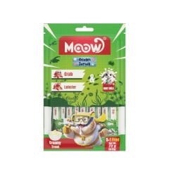 Moow Yengeçli Istakozlu ve Keçi Sütlü Yetişkin Sıvı Kedi Ödül Maması 6x12 Gr