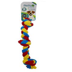 Euro Dog Köpek Diş Kaşıma İpi 3 Düğümlü Sarı/Kırmızı/Mavi 25 Cm