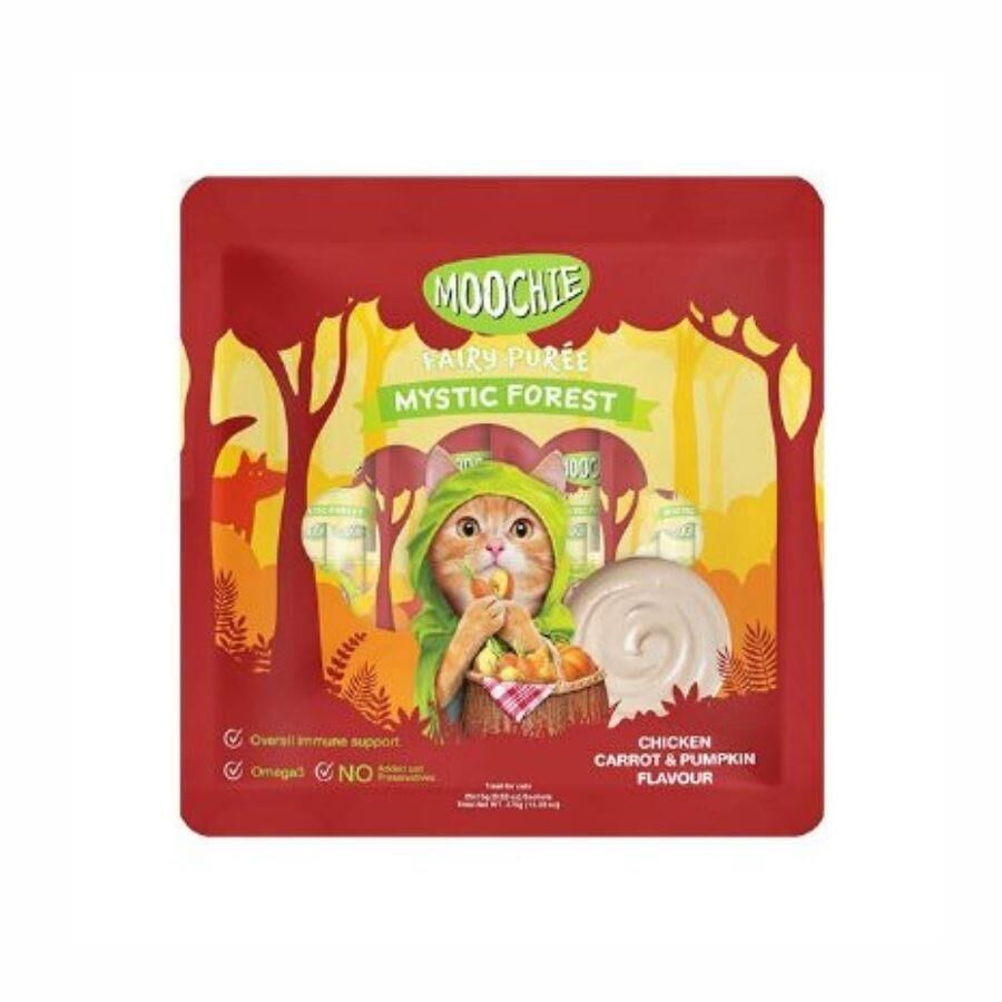 Moochie Creamy Tavuk Havuç ve Balkabaklı Sıvı Krema Kedi Ödülü 25x15 gr