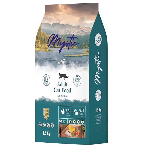 Mystic Tavuklu Az Tahıllı Yetişkin Kedi Maması 1.5 Kg