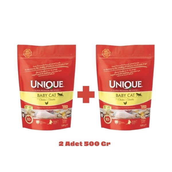 Unique Baby Cat Tavuklu Yavru Kedi Maması 2x500 Gr