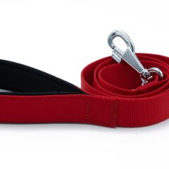 Doggie Comfort Dokuma Köpek Gezdirme Tasması Medium Kırmızı 3x100 Cm