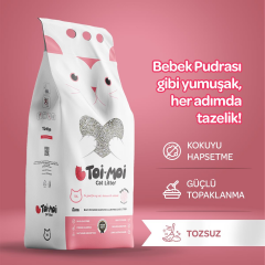 Toi Moi Bebek Pudralı İnce Taneli Topaklanan Bentonit Kedi Kumu 10 kg