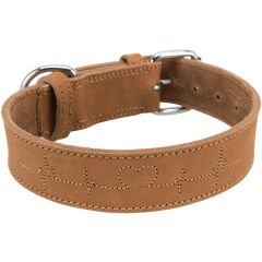 Trixie Tokalı Kalın Deri Köpek Boyun Tasması Kahverengi Medium 40x38-47 Cm