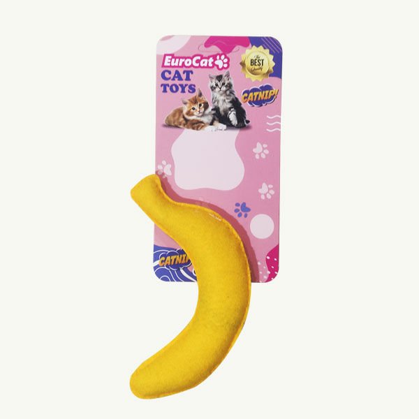 Euro Cat Toys Peluş Muz Kedi Oyuncağı Sarı