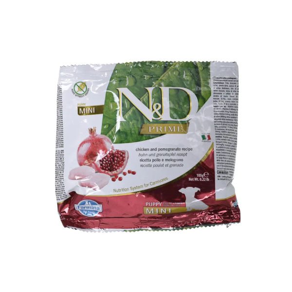 N&D Prime Puppy Tavuk ve Narlı Mini Irk Yavru Köpek Maması 100 Gr