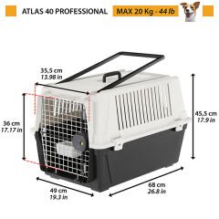 Ferplast Atlas 40 Küçük Irk Köpek Taşıma Çantası Gri 49x68x45.5 Cm