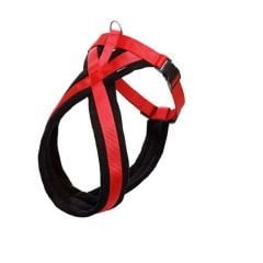 Karlie Yumuşak Köpek Göğüs Tasması Siyah/Kırmızı 48-55 Cm
