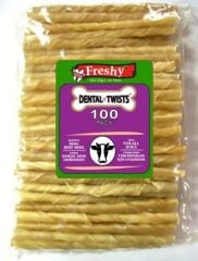 Freshy Dental Natural Burgu Köpek 100'lü Paket - 13 cm