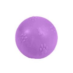 Petpretty Kauçuk Top Pati Desenli Köpek Oyuncağı L 7 Cm Mor