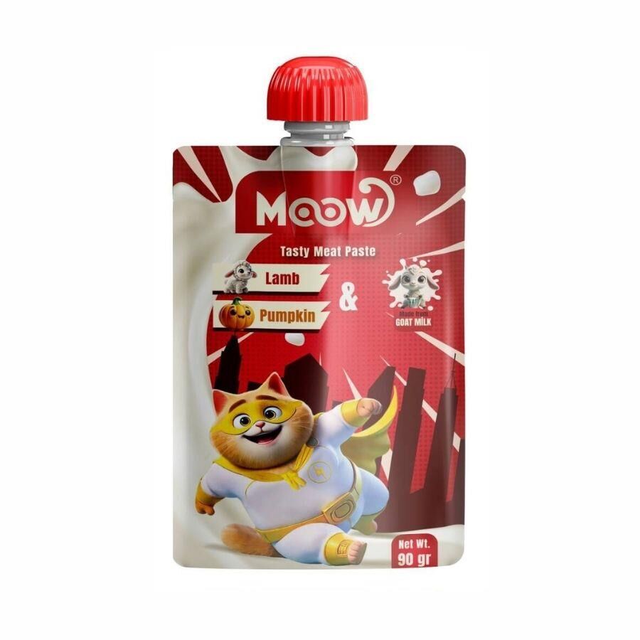 Moow Taze Kuzulu Balkabaklı ve Keçi Sütlü Kedi Et Ezmesi 90 gr