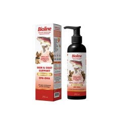 Bioline Deri ve Tüy Bakımı Destekleyici Kedi ve Köpek Somon Yağı 250 Ml